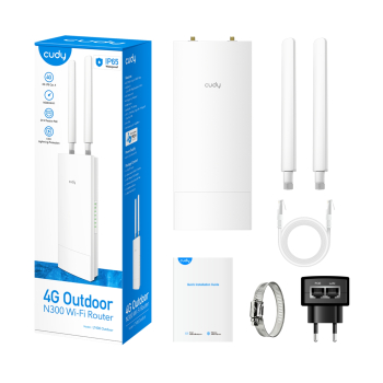 PUNKT DOSTĘPOWY 4G LTE +ROUTER LT400 OUTDOOR 2.4 GHz 300 Mb/s CUDY